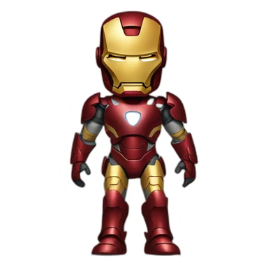 Barack Obama wearing the iron man armor with no helmet  sticker