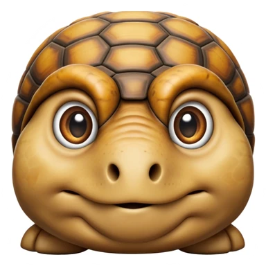 cinematic-tortoise-realistic--emoji,-sturdy-domed-shell-in-rich-earthy-tones,,-wrinkled-wise-face-peering-ahead-with-calm-determination,-cute large-eyes-reflecting-centuries of wisdom, zoomed into its face sticker