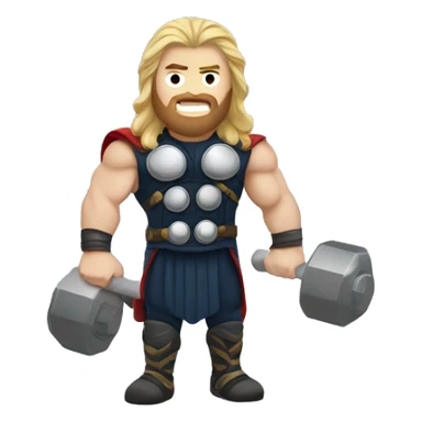 Thor with gym sticker
