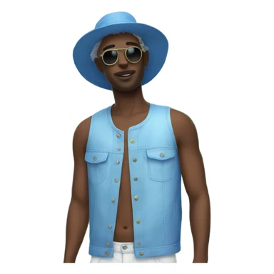 Blue aesthetic summer  sticker