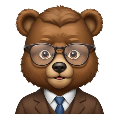 Professor bear sticker