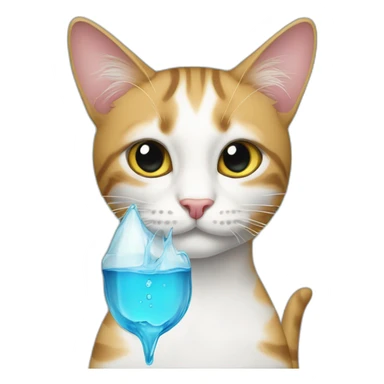 Katze mit Wasserpfeife sticker