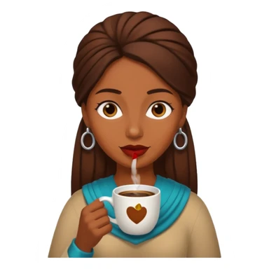 Khepresh woman drink coffee sticker