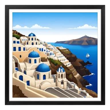Santorini greece sticker