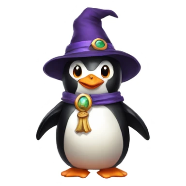 penguin mage cute little sticker
