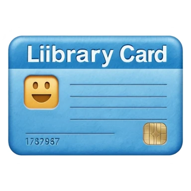Library card
 sticker