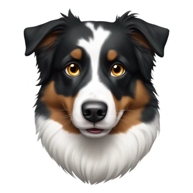 Black and white Australian shepherd  sticker