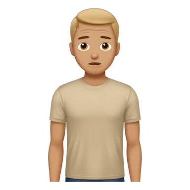 Man wearing a t-shirt and feeling cold sticker