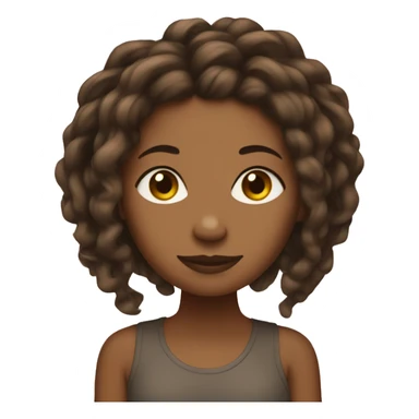 brown girl with locs  sticker