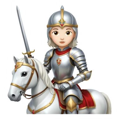 Renaissance princess knight on horse sticker