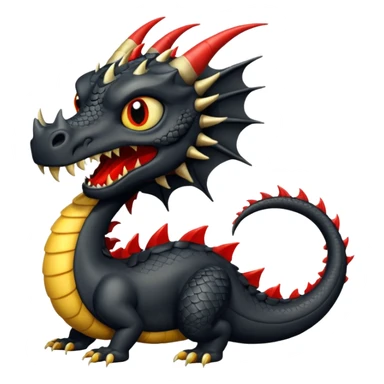 Dragón negro sticker