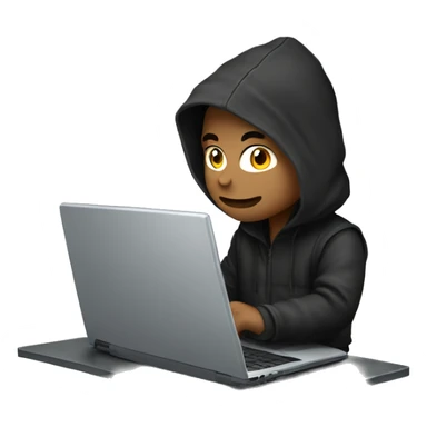 hacker boy on laptop sticker