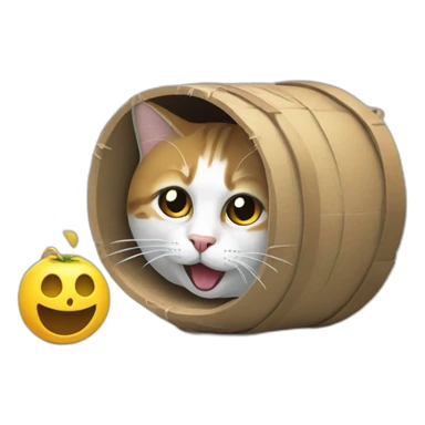 Un chat mort dans une poubelles sticker