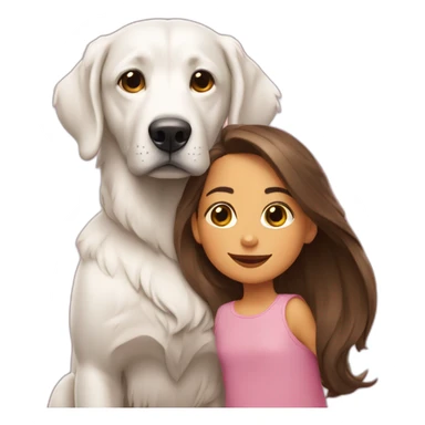 perrita blanca con su hija sticker