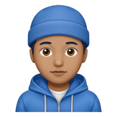 a crip wearing blue sticker