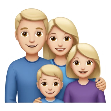 family emoji 3 white people sticker