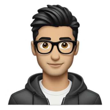 zayn malik confidently sporting a stylish pair of spectacles black hair sticker