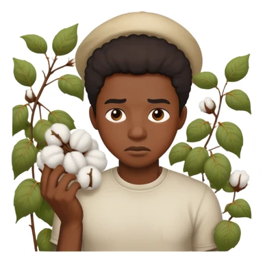 Slave not happy about picking cotton sticker