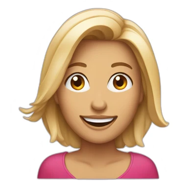 femme avec la bouche (le sourire) a l’envers  sticker