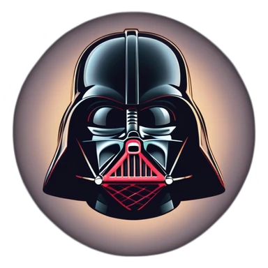 dark vador heureux sticker