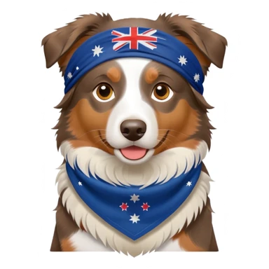 Australian shepherd with bandana sticker