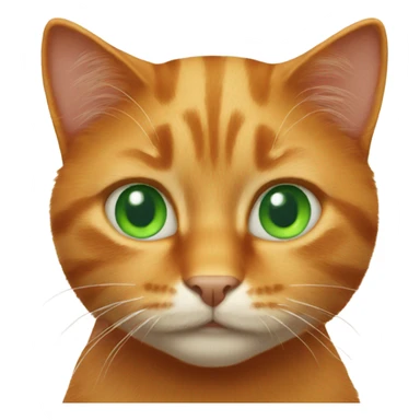 Ginger cat with green eyes sticker