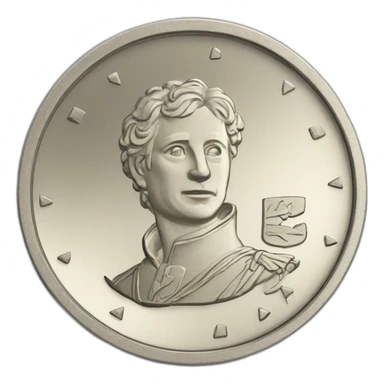 Latvian coin lats sticker