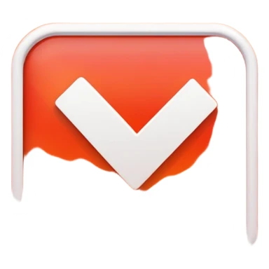 a checkbox with a white checkmark over top of a red to orange gradient backround checkbox sticker