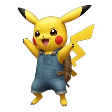 Pikachu bourre sticker
