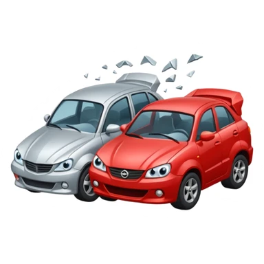 dos autos chocando sticker
