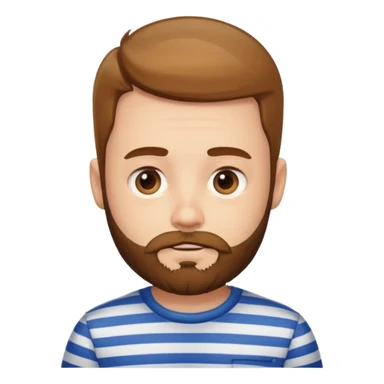 bearded boy in striped shirt sticker