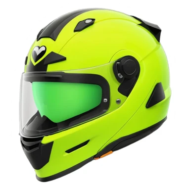 Create a Florecent green heart emoji with the same patterns as Lando Norris's helmet sticker