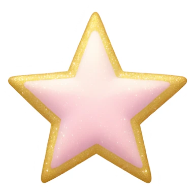pale pink star sparkle sticker