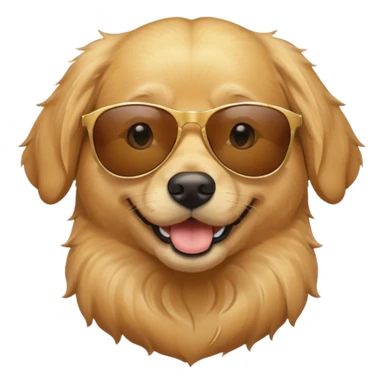 Golden retriever with sunglasses  sticker