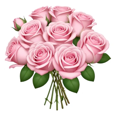 bouquet of pastel pink roses sticker