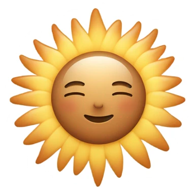 pastel brown sun sticker