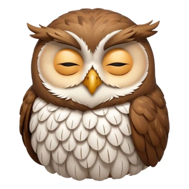 create a sleeping owl emoji sticker