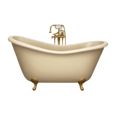 Beige astethic bathtub sticker