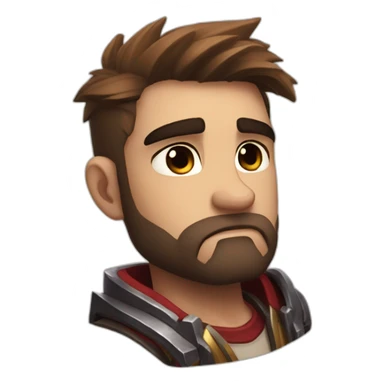sad darius from league of legends sticker