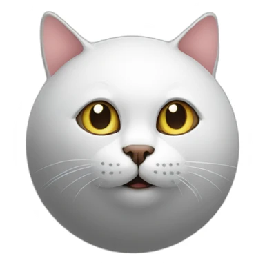 spherical cat sticker