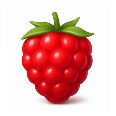 Create a berry emoji exactly like the reference image in iOS emoji style. Match the same shape, color, and texture, making it smooth and shiny. Add a soft shadow to the berry. sticker
