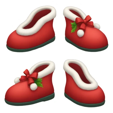 Red Christmas slippers sticker