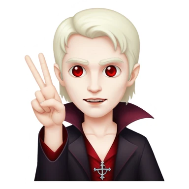 Vampire holding up the peace sign  sticker