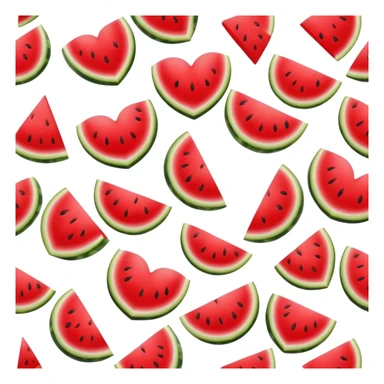 heart shaped watermelon fruit sticker
