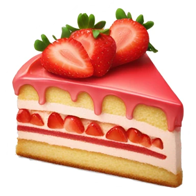 slice of strawberry cake sticker