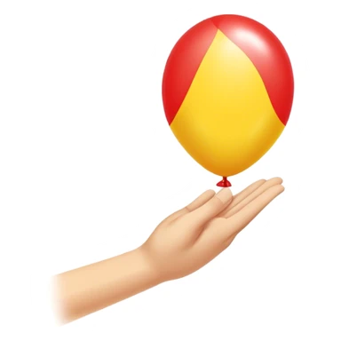 letting go of a yellow-red balloon from hand  sticker
