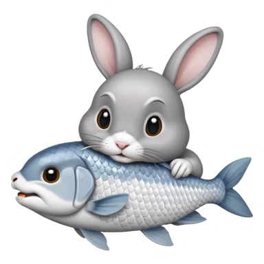 Rabbit mix fish sticker