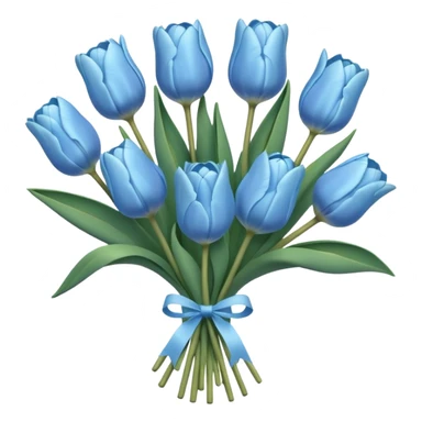 pastel blue tulip bouquet sticker