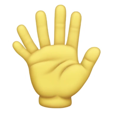 Yellow hand with 5 fingers and a thum sticker