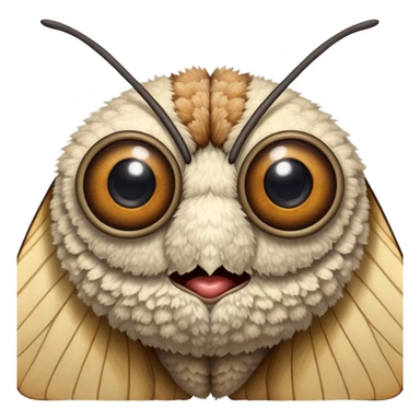 The face of a moth sticker
